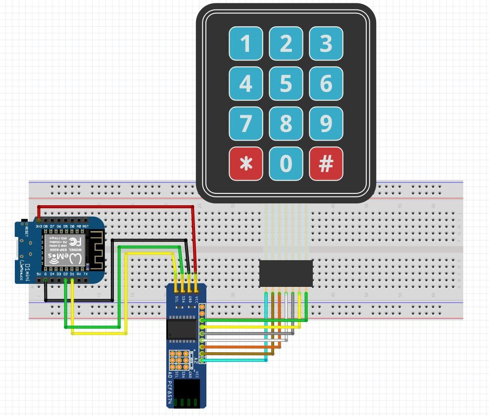 ESP8266: Connecting a Keypad via I2C with PCF8574