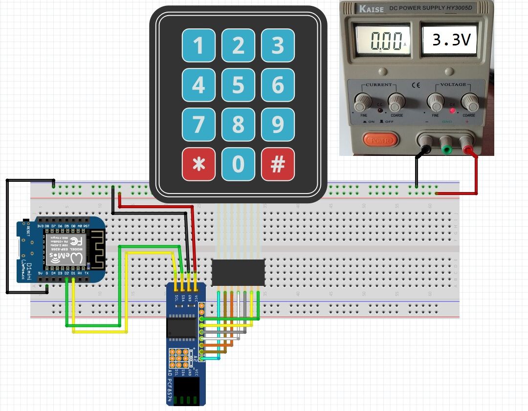 ESP8266: Connecting a Keypad via I2C with PCF8574